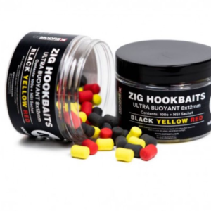 CC Moore Zig Hookbaits Black/Yellow/Red 8x12mm