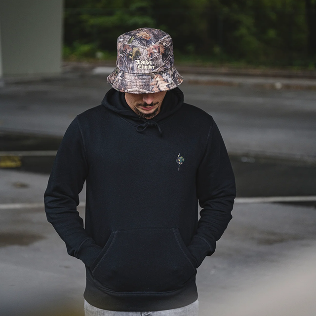 MINIMAL DUCKHUNT CAMO LOGO HOODIE BLACK