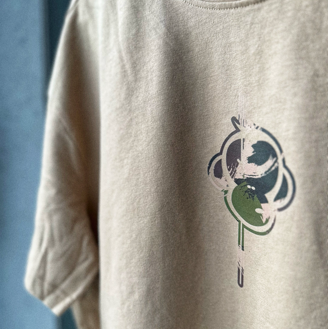 MONKEY CLIMBER WOOD CAMOU HEAVY TEE I SAND