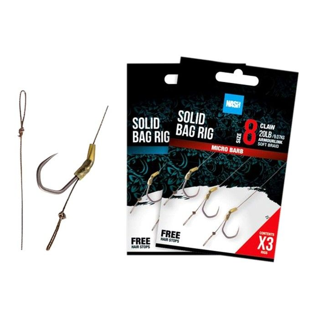 Nash Solid Bag Rig Barbed